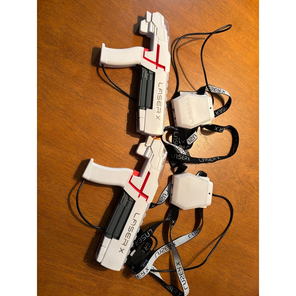 Laser X Real-Life Gaming Experience Double Set 2 Blasters 2 Vests White Red